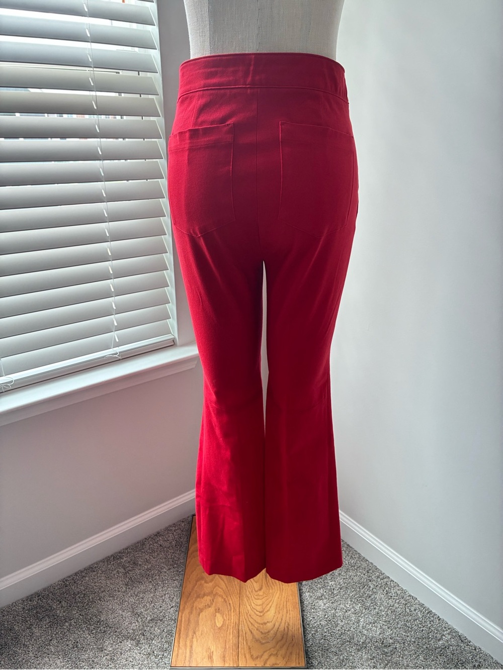 Spanx Women's Supersmooth Perfectfit Flare Red Pants - Picture 5 of 13